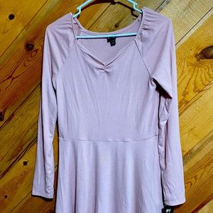 Cute tight dress, very peachy pink